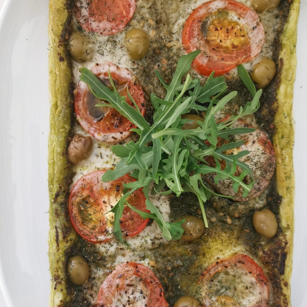 Summer Pesto Tart with New Potatoes and&nbsp;Salad
